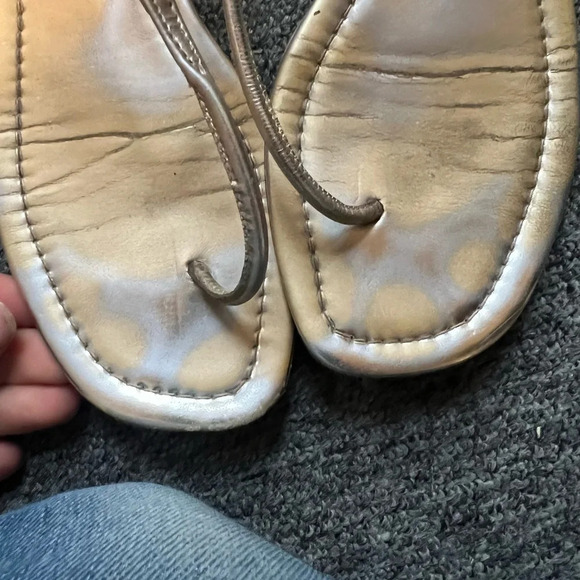 Prada Metallic Thong Sandal, size 36.5 - Picture 7 of 8